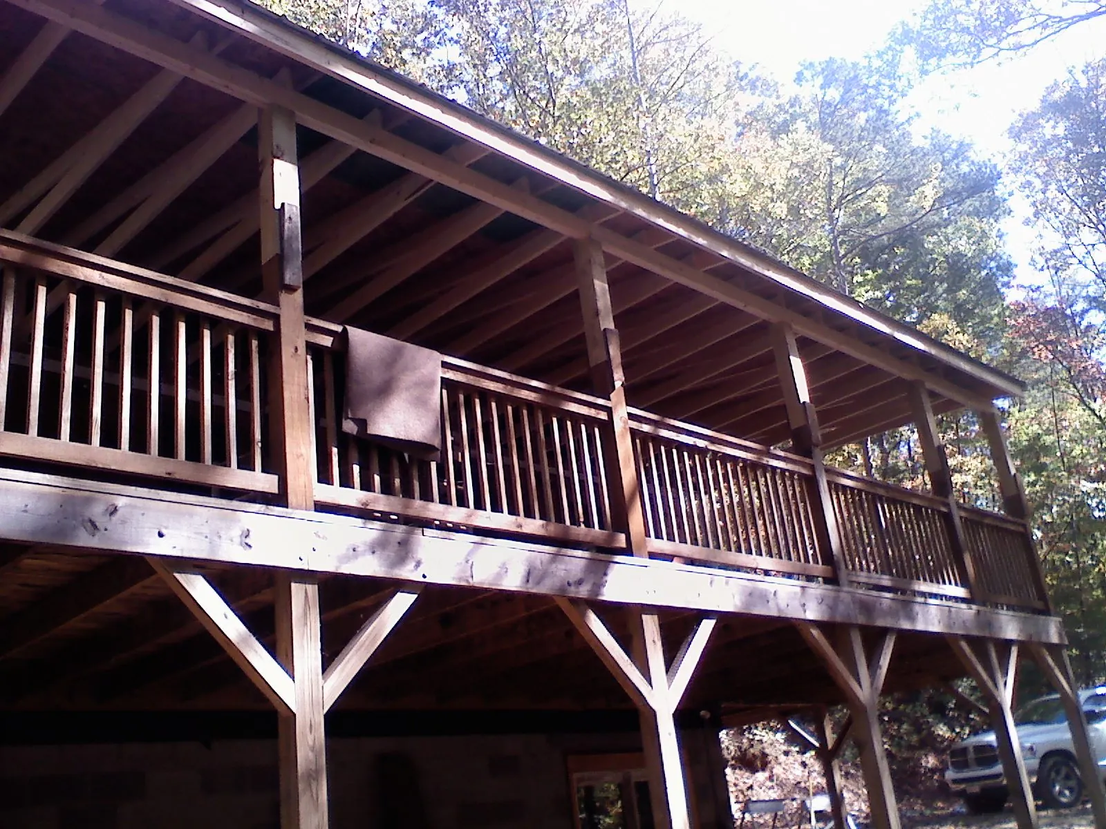Timber framing under a new elevated porch and deck — Roof Leak Repair in Shady Side by Roofing Brothers